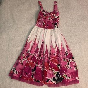 girls floral pink dress